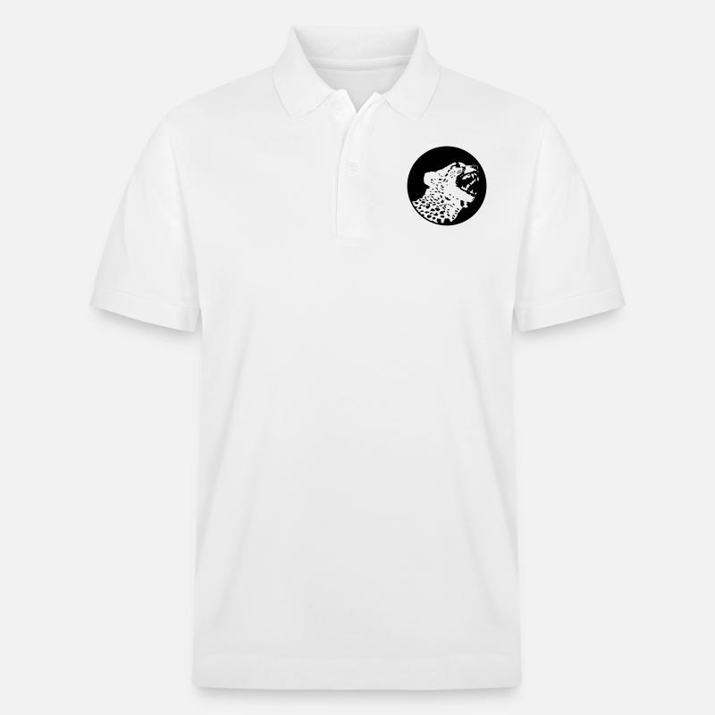 Leopard (1c) - Stanley/Stella Unisex Bio-Poloshirt PREPSTER - Weiß