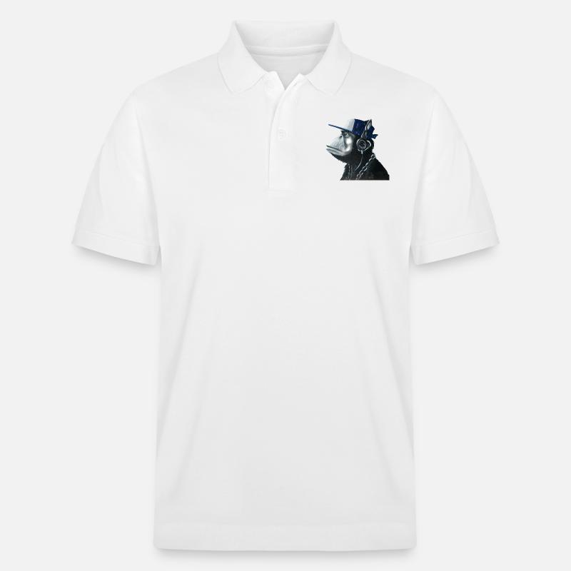 Singe graffiti by customStyle - Polo PREPSTER bio Stanley/Stella Unisexe - blanc
