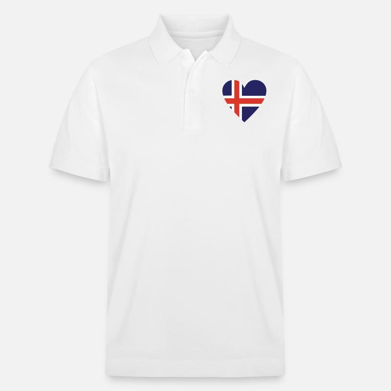 Islanda - Polo ecologica unisex PREPSTER di Stanley/Stella - bianco