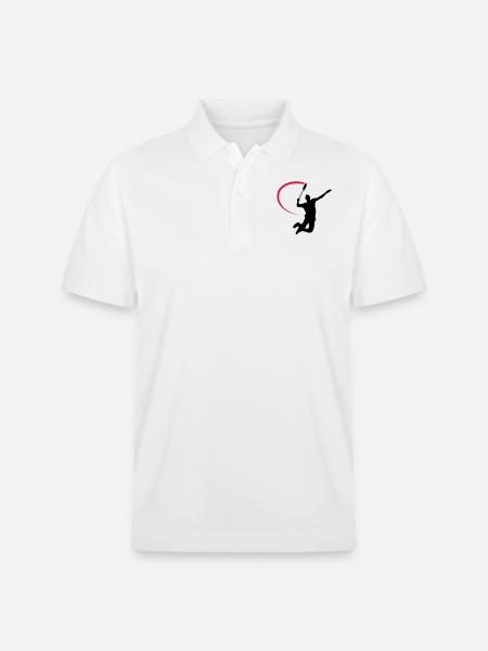 badminton - Stanley/Stella Unisex Organic Polo Shirt PREPSTER - white