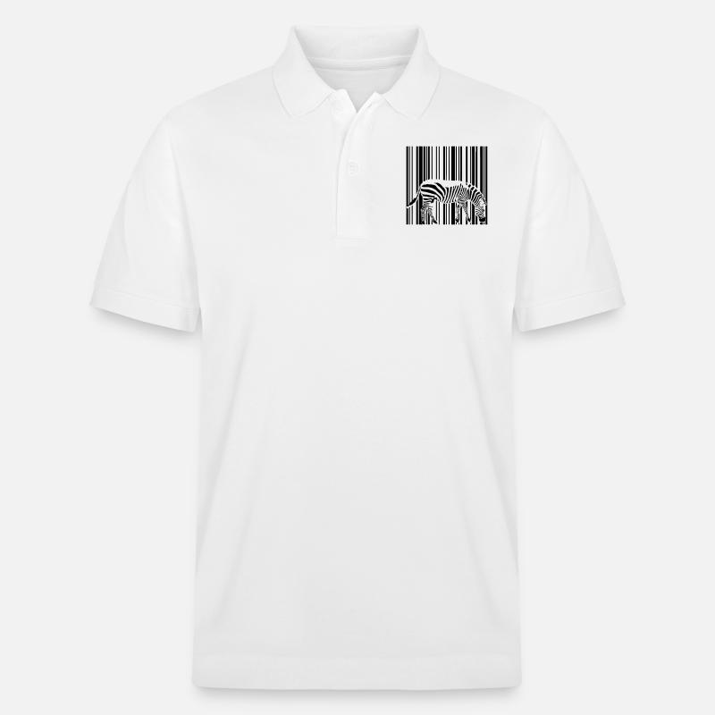 Barcode Zebra - Stanley/Stella Unisex Bio-Poloshirt PREPSTER - Weiß