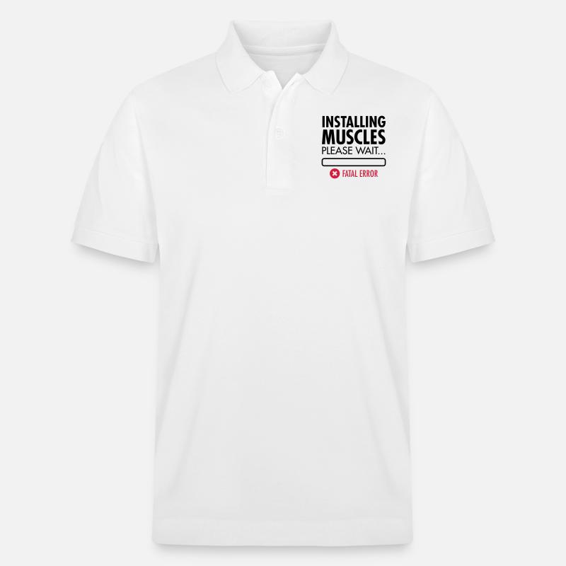 Installing Muscles (Fatal Error) - Stanley/Stella Unisex Bio-Poloshirt PREPSTER - Weiß