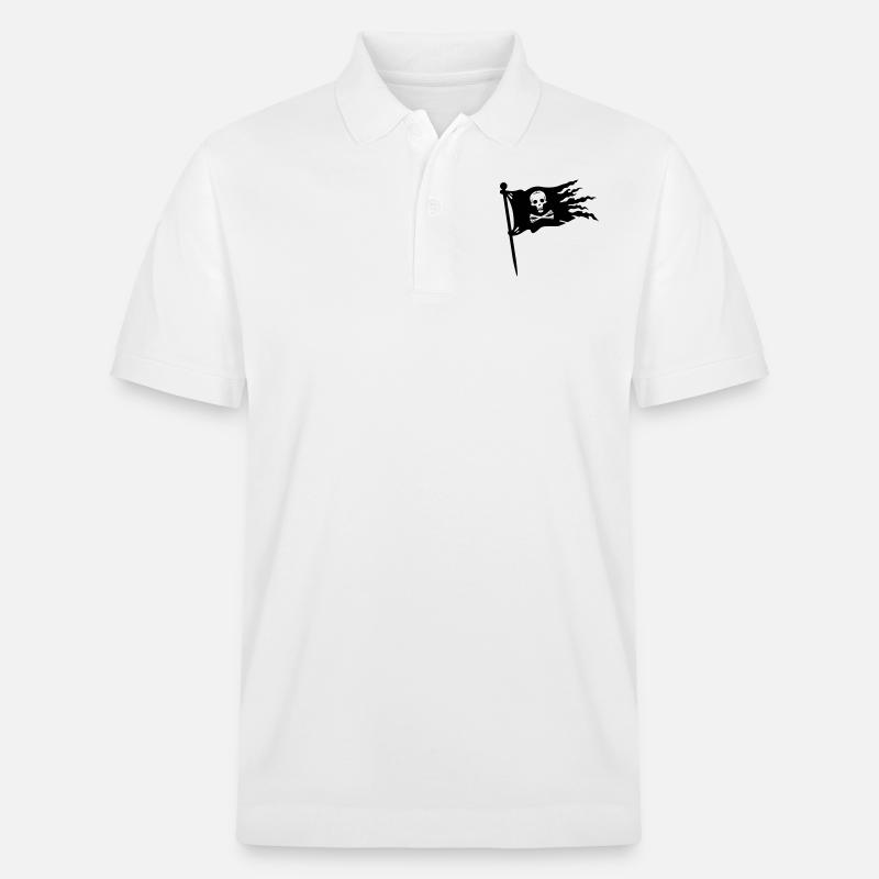 pirates drapeau - Polo PREPSTER bio Stanley/Stella Unisexe - blanc