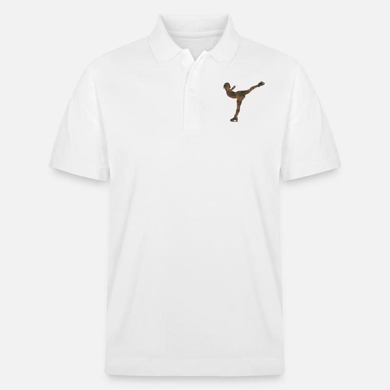 Rost Eiskunstlauf - Stanley/Stella Unisex Bio-Poloshirt PREPSTER - Weiß