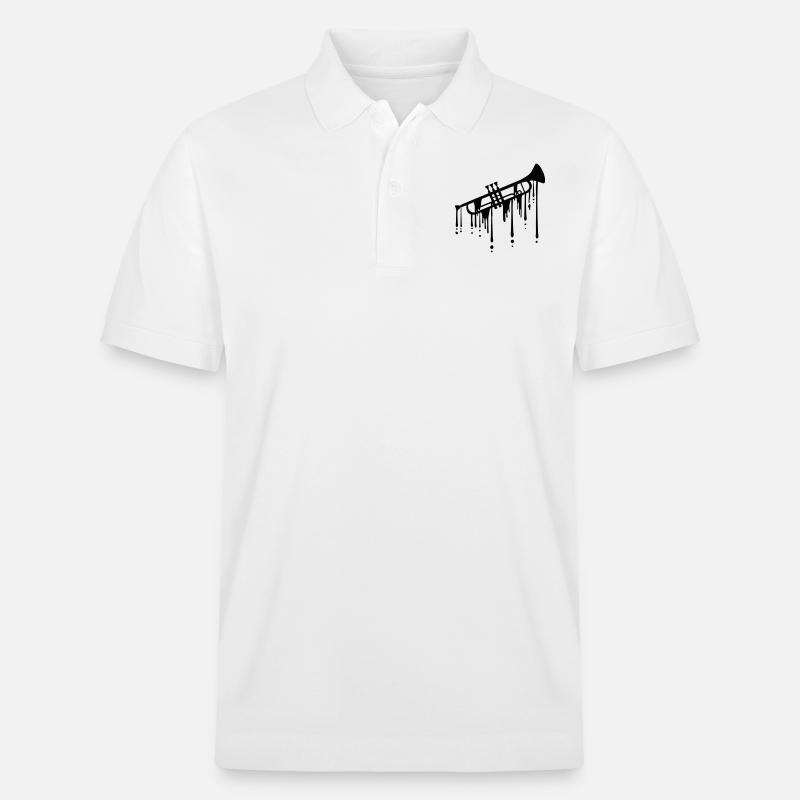 Trompette Graffiti Drop - Polo PREPSTER bio Stanley/Stella Unisexe - blanc