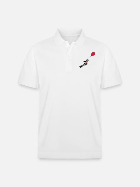 Balloon Koi Fish Nishikigoi - Stanley/Stella Unisex Organic Polo Shirt PREPSTER - white