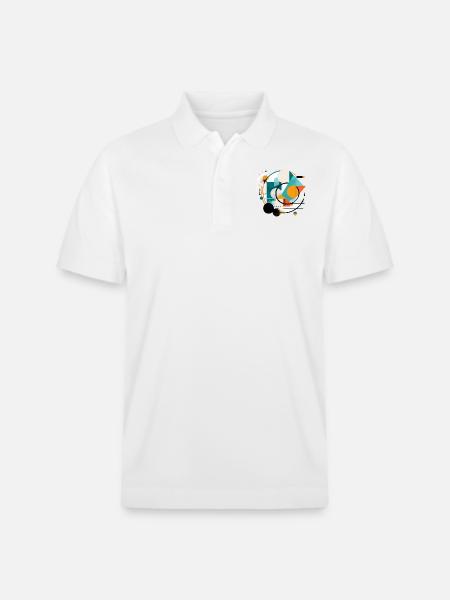 Abstract geometric design - Stanley/Stella Unisex Organic Polo Shirt PREPSTER - white