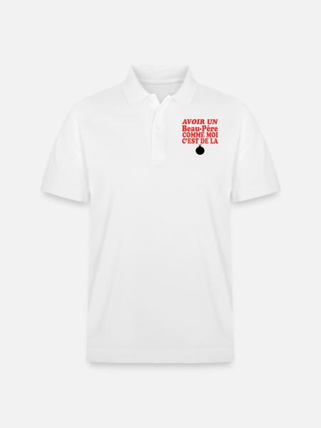 Schwiegervater DER BOMBE - Stanley/Stella Unisex Bio-Poloshirt PREPSTER - Weiß