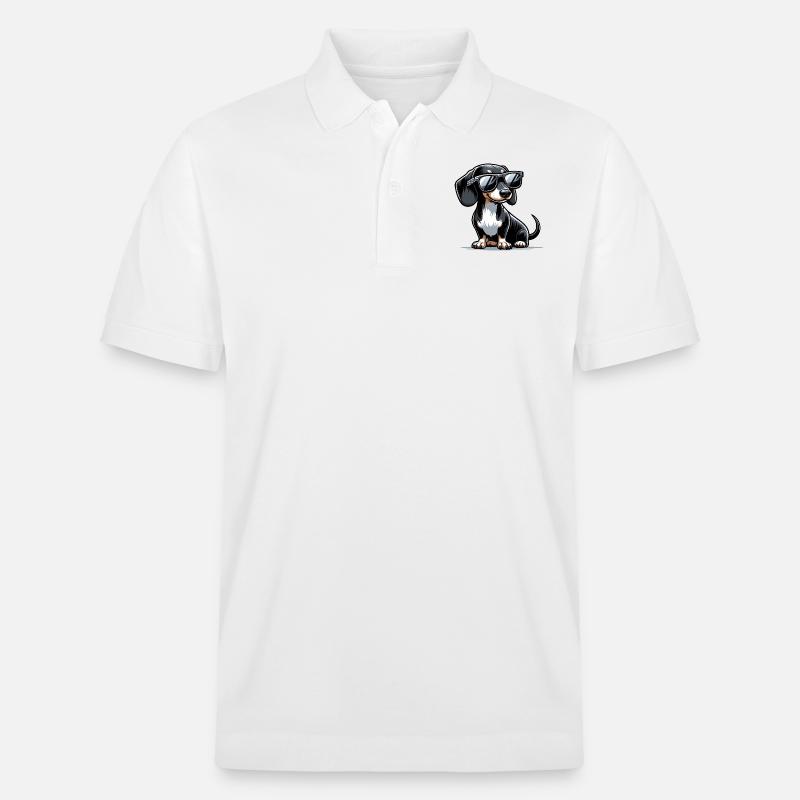 Chien teckel mignon - Polo PREPSTER bio Stanley/Stella Unisexe - blanc