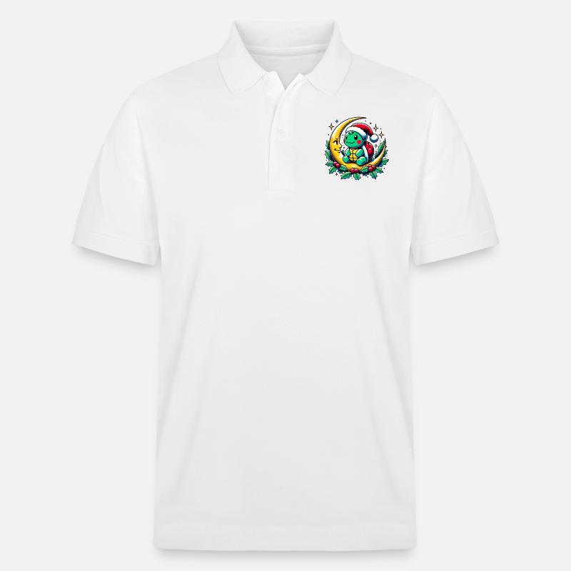 Tortue de Noël - Polo PREPSTER bio Stanley/Stella Unisexe - blanc
