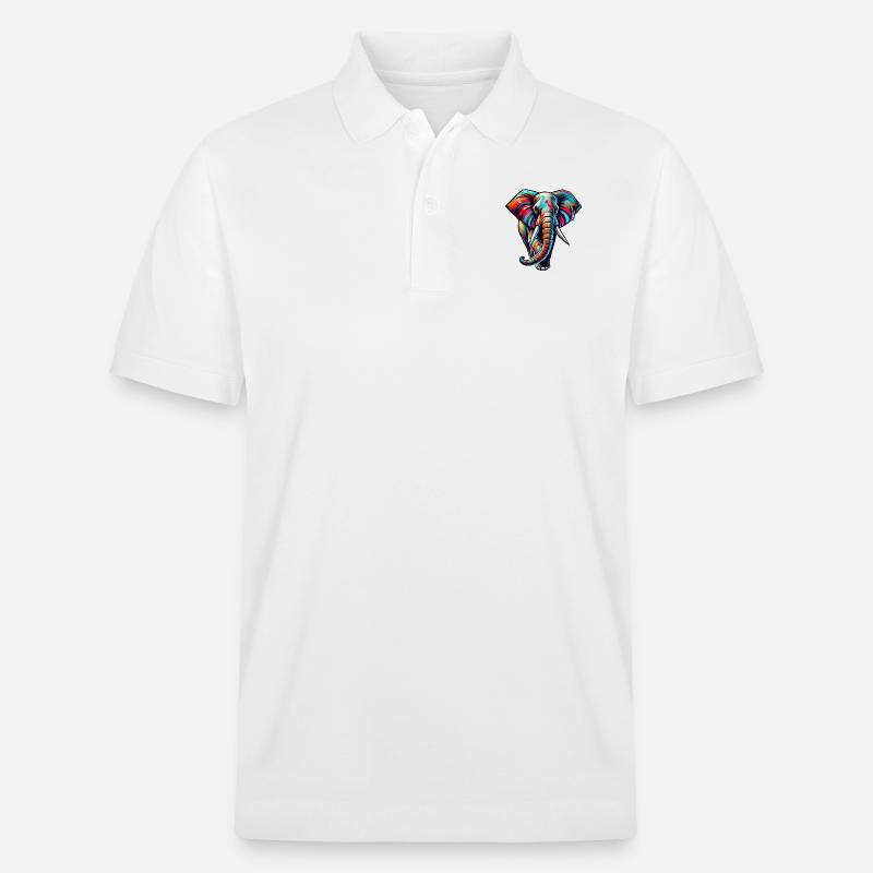 Elefant - Stanley/Stella Unisex Bio-Poloshirt PREPSTER - Weiß