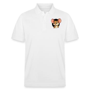 La souris sort du trou - Polo PREPSTER bio Stanley/Stella Unisexe - blanc - Devant - Roxy (174cm) & Andy (188cm)