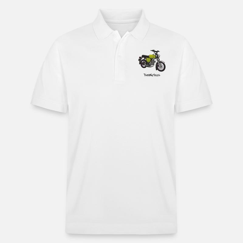 S51 (vert clair) // Illustration - Polo PREPSTER bio Stanley/Stella Unisexe - blanc