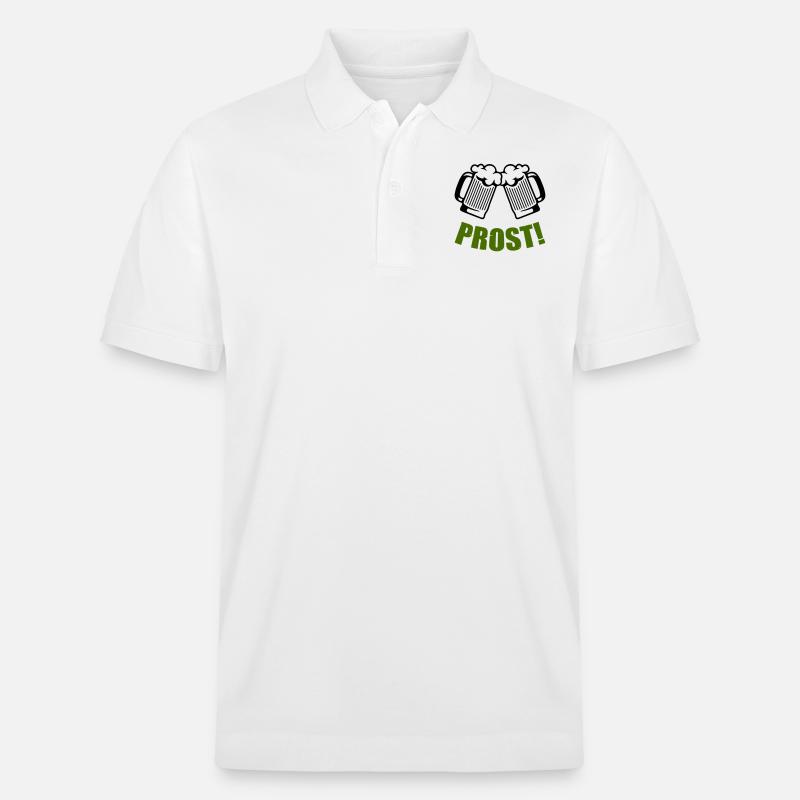 bier prost - Stanley/Stella Unisex Bio-Poloshirt PREPSTER - Weiß