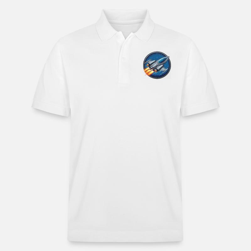 Raumschiff silber klein - Stanley/Stella Unisex Bio-Poloshirt PREPSTER - Weiß