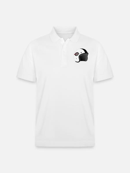 Helm Cafe Racer - Stanley/Stella Unisex Bio-Poloshirt PREPSTER - Weiß