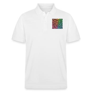 Leopard leopard skin pattern - Stanley/Stella Unisex Organic Polo Shirt PREPSTER - white - Front - Roxy (174cm) & Andy (188cm)