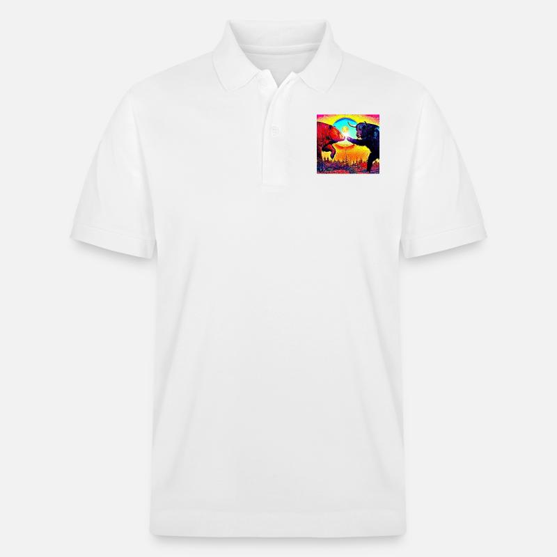 Bull vs. Bear - Stanley/Stella Unisex Bio-Poloshirt PREPSTER - Weiß