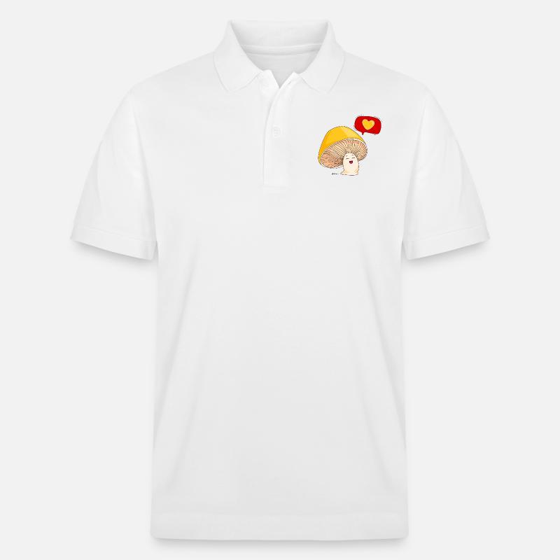 Champignon et amour - Polo PREPSTER bio Stanley/Stella Unisexe - blanc