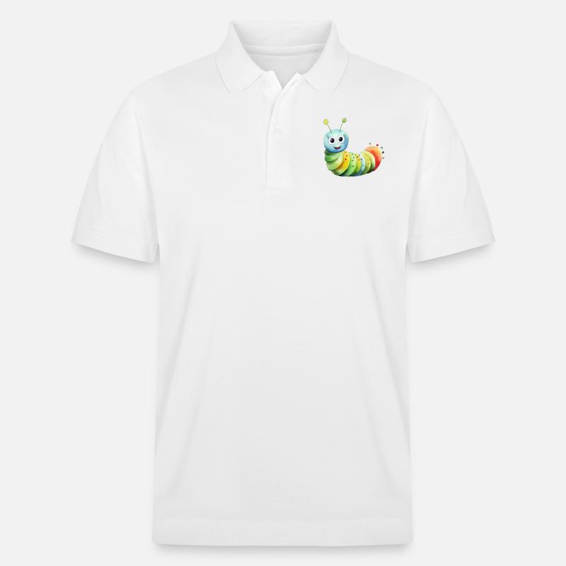 Chenille classe classe animale chenille - Polo PREPSTER bio Stanley/Stella Unisexe - blanc