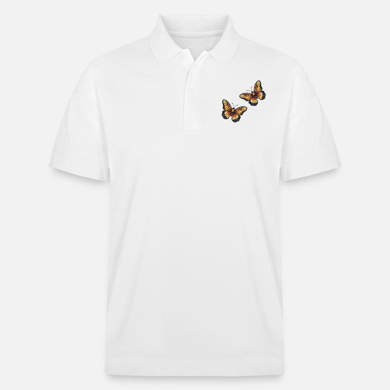 schmetterlinge - Stanley/Stella Unisex Bio-Poloshirt PREPSTER - Weiß