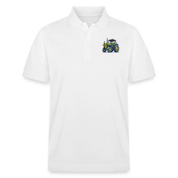 traktor trecker - Stanley/Stella Unisex Bio-Poloshirt PREPSTER - Weiß - Vorne - Roxy (174cm) & Andy (188cm)