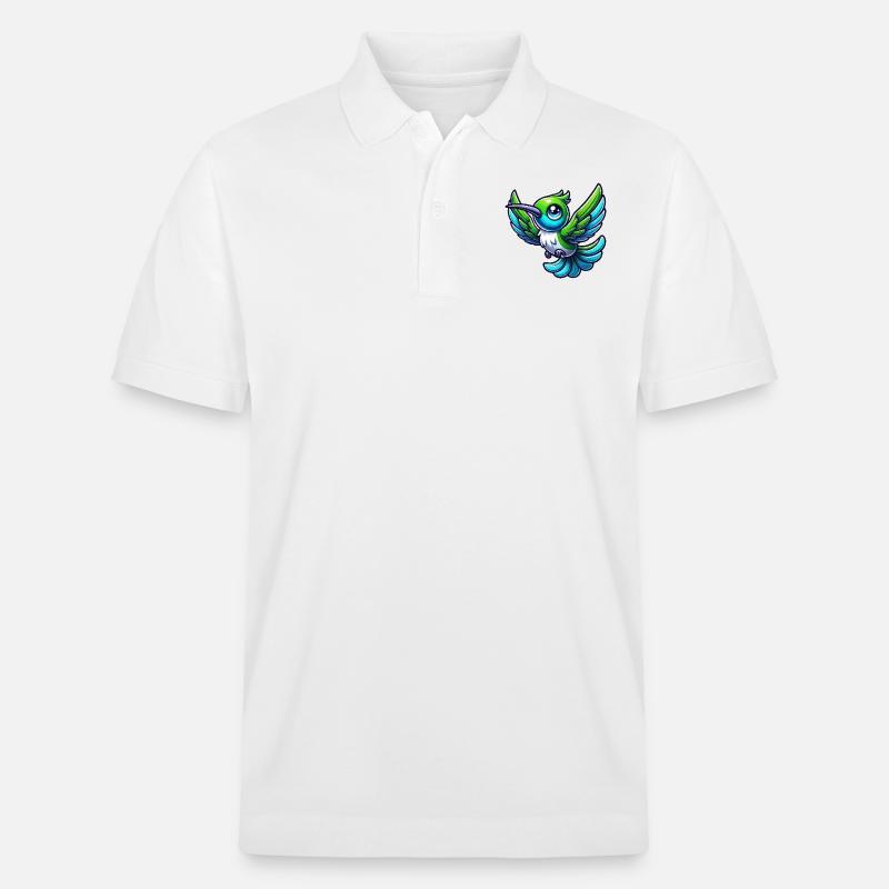 Kolibri Vogel - Stanley/Stella Unisex Bio-Poloshirt PREPSTER - Weiß