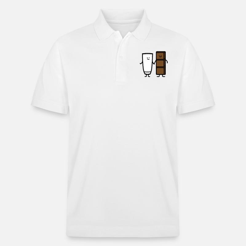 Lait et chocolat - Polo PREPSTER bio Stanley/Stella Unisexe - blanc