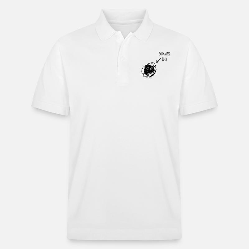 Schwarzes Loch 1c - Stanley/Stella Unisex Bio-Poloshirt PREPSTER - Weiß