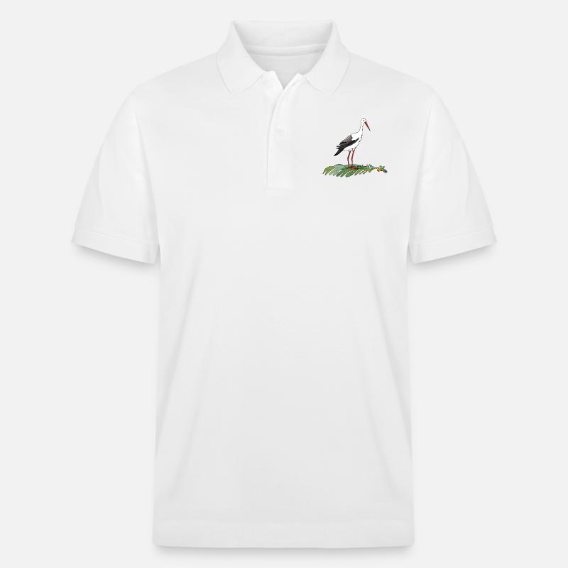Storchenvogel - Stanley/Stella Unisex Bio-Poloshirt PREPSTER - Weiß