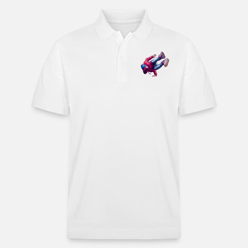 Breakdance Pas De Danse - Polo PREPSTER bio Stanley/Stella Unisexe - blanc