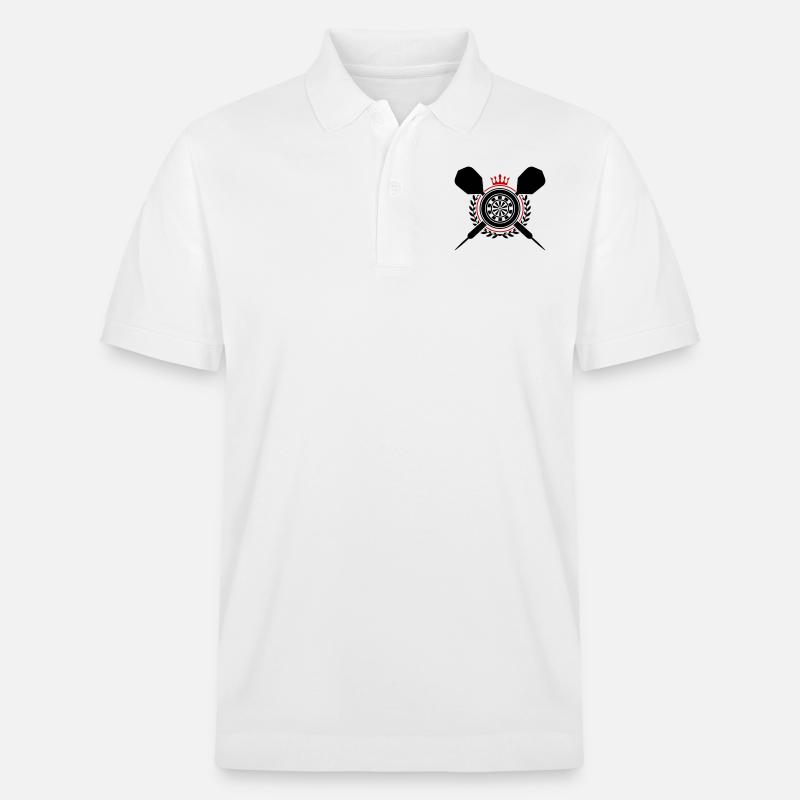 Darts Dartpfeil Dartscheibe - Stanley/Stella Unisex Bio-Poloshirt PREPSTER - Weiß
