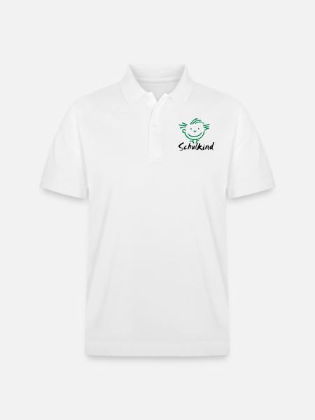 Junge Schulkind - Stanley/Stella Unisex Bio-Poloshirt PREPSTER - Weiß
