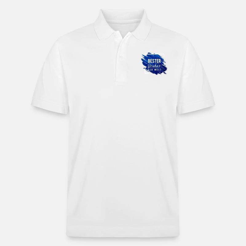 Bester Bruder der Welt 2 - Stanley/Stella Unisex Bio-Poloshirt PREPSTER - Weiß