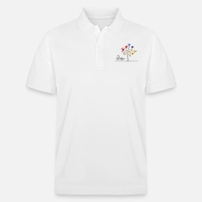 fleißiger Gärtner - Stanley/Stella Unisex Bio-Poloshirt PREPSTER - Weiß