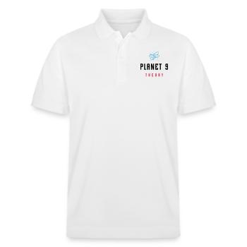PLANET 9 THEORY / PLANET X - Stanley/Stella Unisex Bio-Poloshirt PREPSTER - Weiß - Vorne - Roxy (174cm) & Andy (188cm)