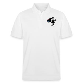 painter_girl - Stanley/Stella Unisex Bio-Poloshirt PREPSTER - Weiß - Vorne - Roxy (174cm) & Andy (188cm)