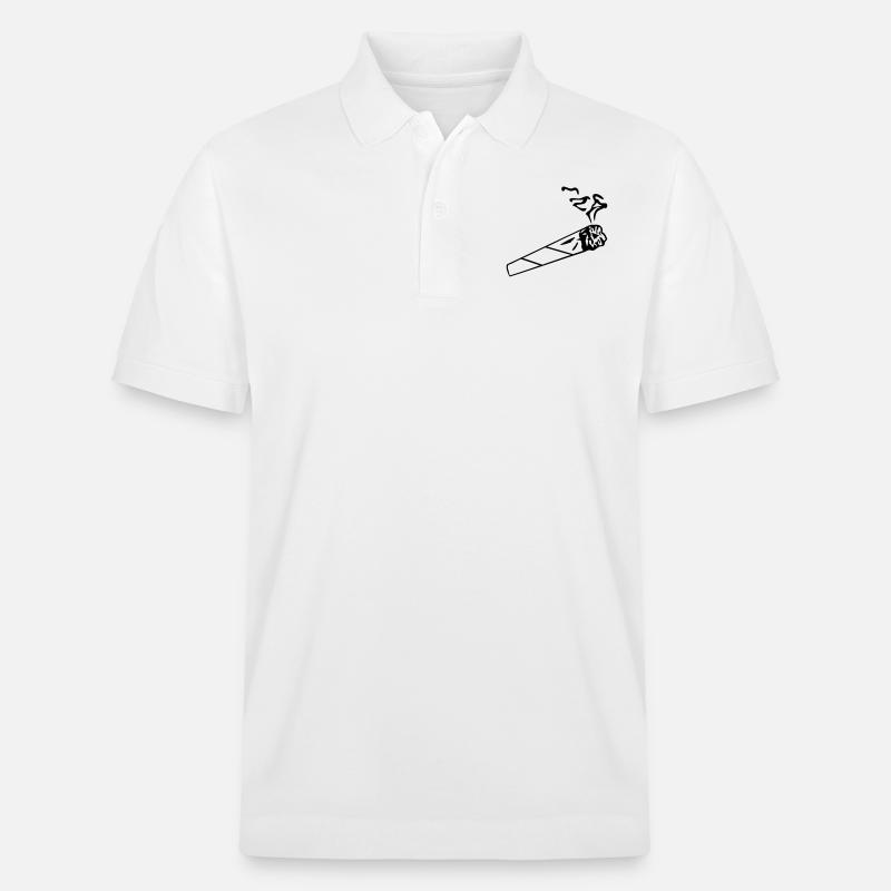Joint - Zigarette - Polo PREPSTER bio Stanley/Stella Unisexe - blanc