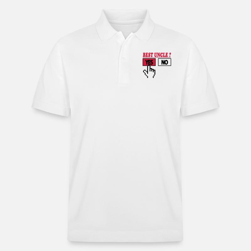 Best uncle ? YES - Stanley/Stella Unisex Bio-Poloshirt PREPSTER - Weiß