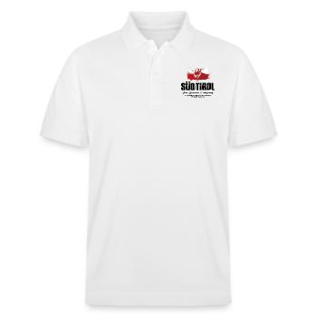 Südtirol Flagge - Stanley/Stella Unisex Bio-Poloshirt PREPSTER - Weiß - Vorne - Roxy (174cm) & Andy (188cm)
