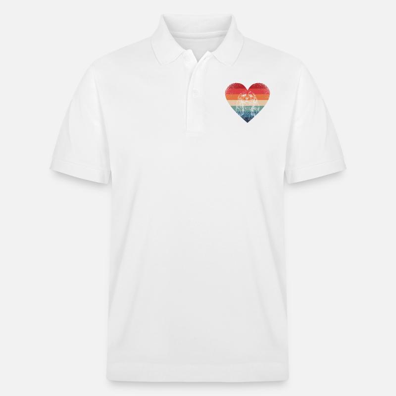 Cavalier King Charles Spaniel - Stanley/Stella Unisex Bio-Poloshirt PREPSTER - Weiß
