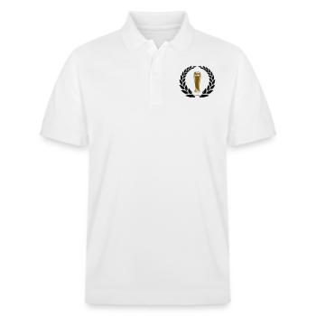 Beer Wreath - Stanley/Stella Unisex Organic Polo Shirt PREPSTER - white - Front - Roxy (174cm) & Andy (188cm)