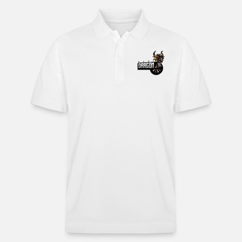 Emblème du dragon de fléchettes - Polo PREPSTER bio Stanley/Stella Unisexe - blanc