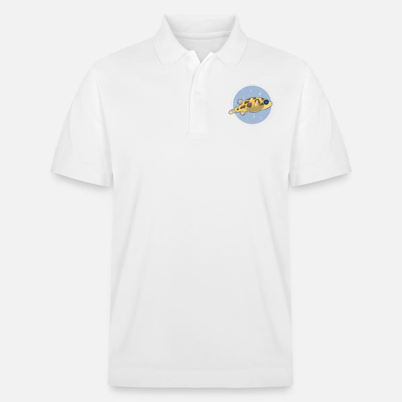 Pea Puffer ,puffer, kugelfisch - Stanley/Stella Unisex Bio-Poloshirt PREPSTER - Weiß