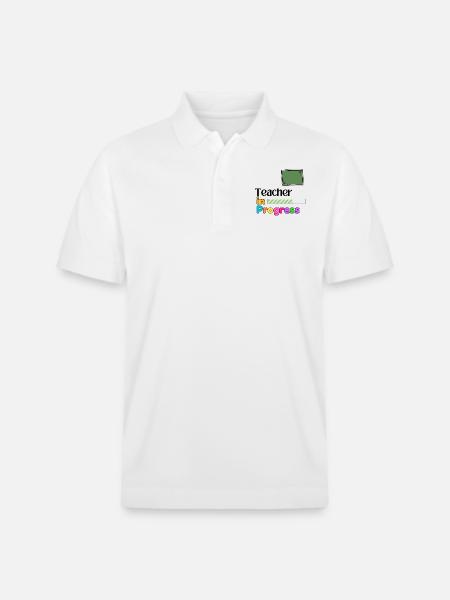 Teacher In progress Perfect Gift - Stanley/Stella Unisex Organic Polo Shirt PREPSTER - white