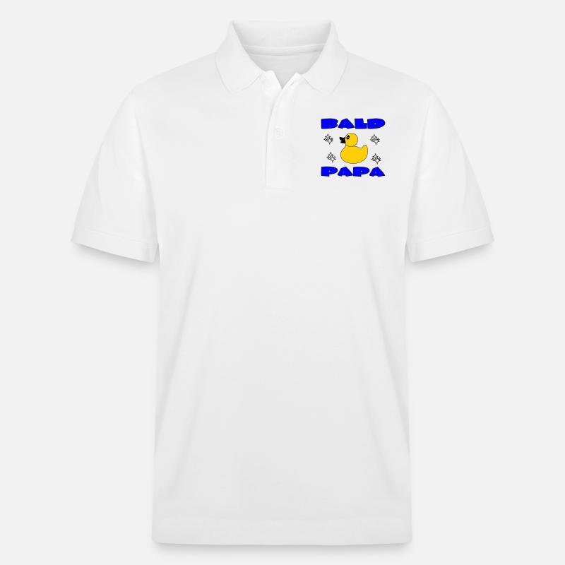 KAHLKÖPFIGER PAPA - Stanley/Stella Unisex Bio-Poloshirt PREPSTER - Weiß