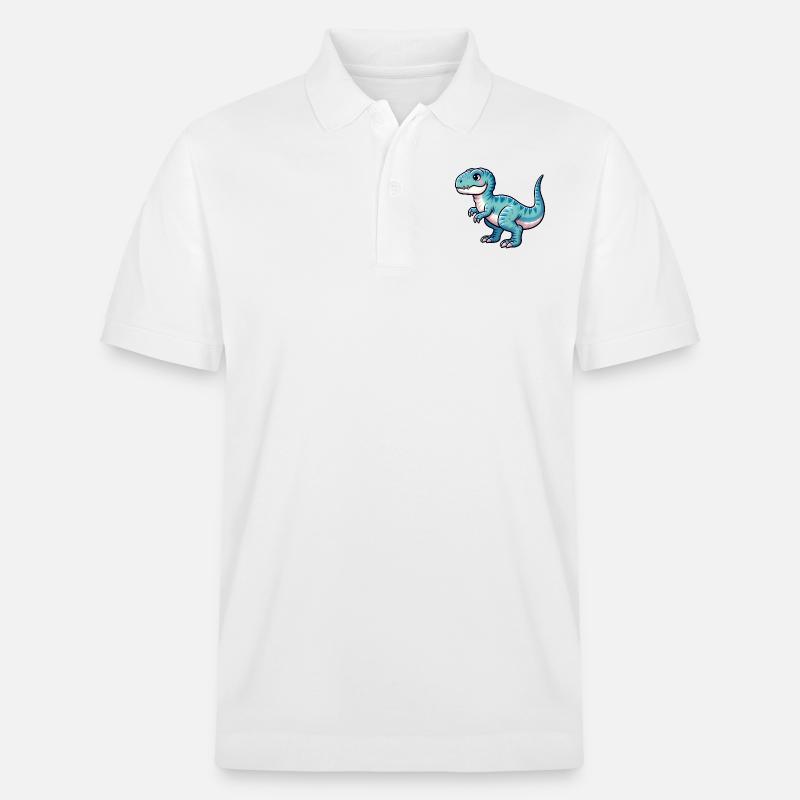 Kawaii Mignon T-Rex - Polo PREPSTER bio Stanley/Stella Unisexe - blanc
