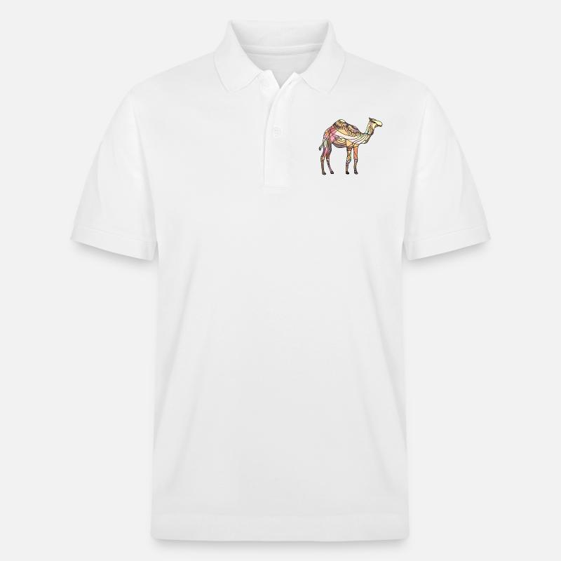 Kamel - Stanley/Stella Unisex Bio-Poloshirt PREPSTER - Weiß