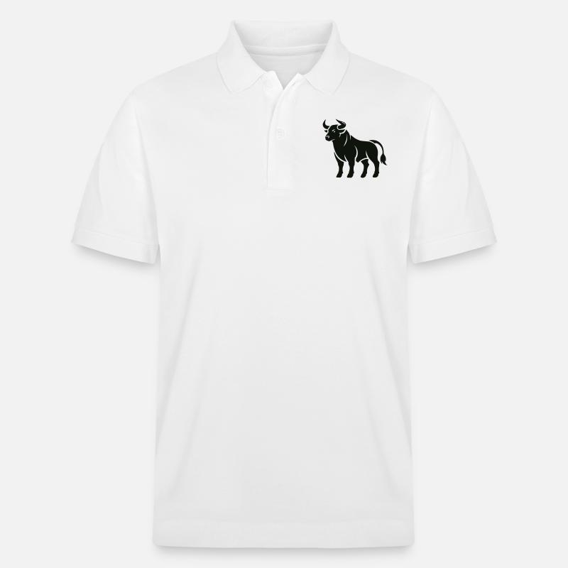bull - Stanley/Stella Unisex Organic Polo Shirt PREPSTER - white