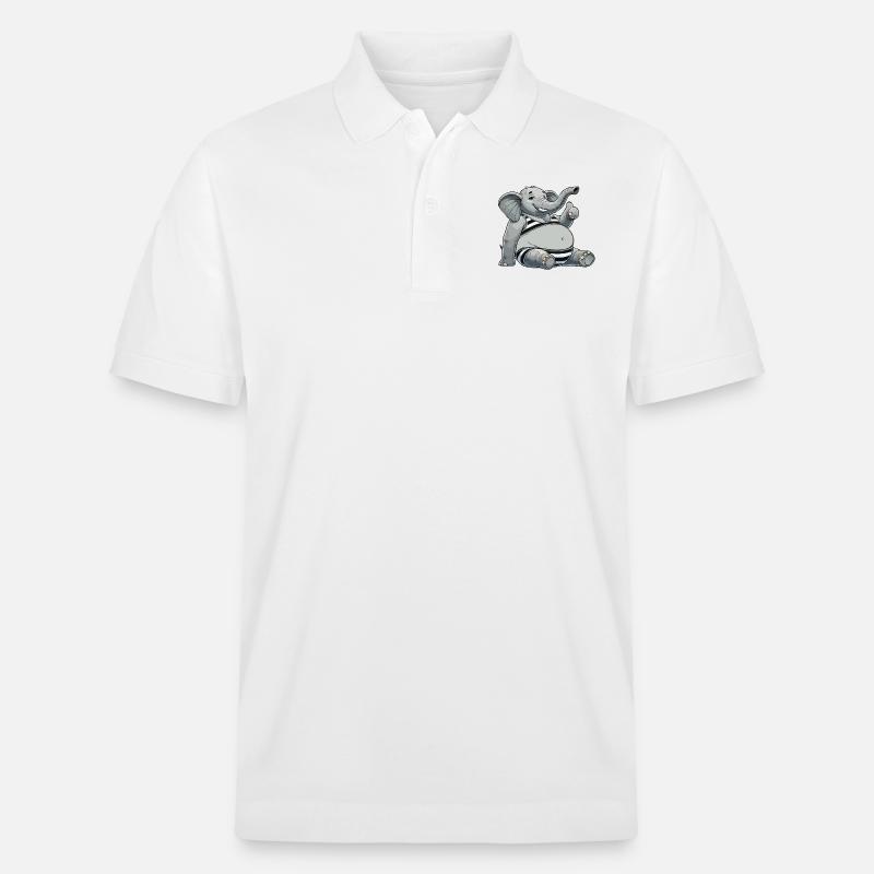 Elefant im Bikini - Stanley/Stella Unisex Bio-Poloshirt PREPSTER - Weiß